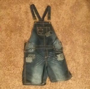 Vigoss Blue Jean Overalls with Patches